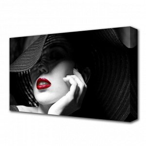 Картина на холсте "Дама в шляпе" 60*100 см