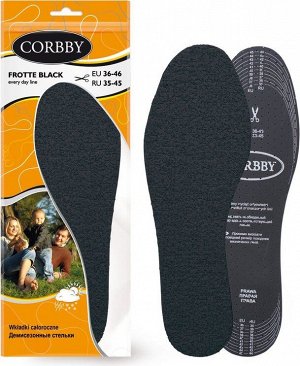 CORBBY- Стельки FROTTE BLACK Б/Р, 1204