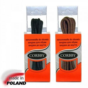 CORBBY- Шнурки  75см круглые тонкие черный, черный, 5106