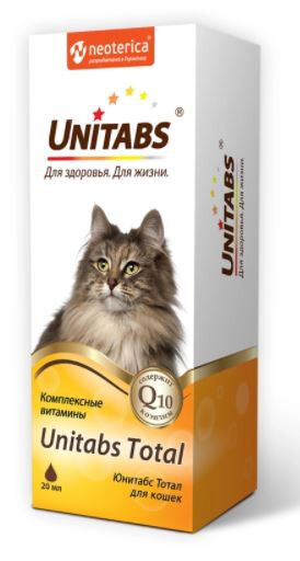 Unitabs Total витаминный комплекс с коэнзимом Q10 для кошек 20 мл