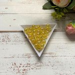 Бусины пластик 8 мм 20 грамм бензиновые, цвет желтый
