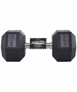 Starfit Гантель гексагональная DB-301 16 кг, обрезиненная, черный