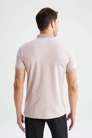 Базовая футболка с коротким рукавом Slim Fit с воротником поло