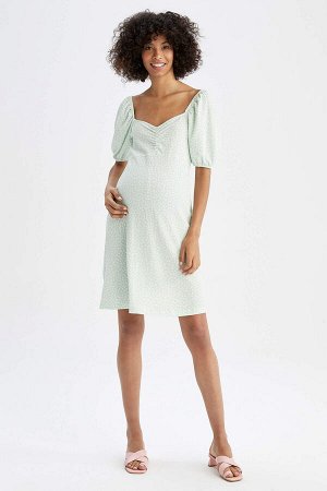 Платье для беременных стандартной посадки до колен