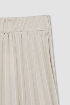 Плиссированная макси-юбка из тканого материала