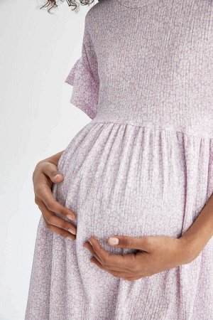 Платье миди А-силуэта для беременных