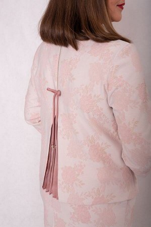 Блуза, Юбка АСВ 1101.2 розовый+цветы