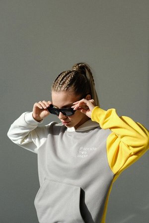 Худи / Rawwwr clothing 334 серый/молочный/желтый