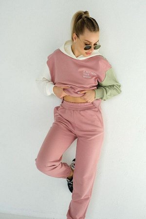 Худи / Rawwwr clothing 334 пыльная_роза/белый/олива