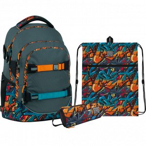 Набор рюкзак + пенал + сумка для обуви WK 727 Graffity