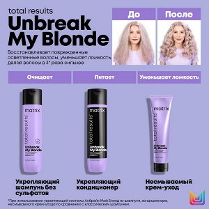 Matrix Шампунь Total Results Unbreak My Blonde укрепляющий для осветленных волос с лимонной кислотой, 1 л, Матрикс EXPS