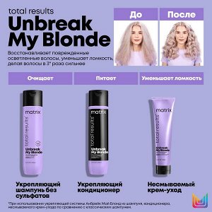 Matrix Шампунь Total Results Unbreak My Blonde укрепляющий для осветленных волос с лимонной кислотой, 1 л, Матрикс