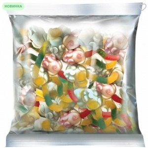 «KrutFrut», мармелад жевательный, со вкусом вишни и смородины со сливками (упаковка 0,5 кг)