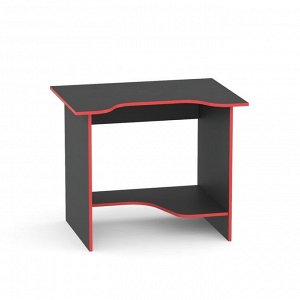 Компьютерный стол «КСТ-03», 900 ? 670 ? 740 мм, цвет чёрный / красная кромка