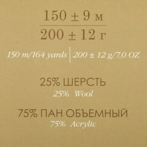 Пряжа "Осенняя" 25% шерсть, 75% ПАН 150м/200гр (191-Ежевика)