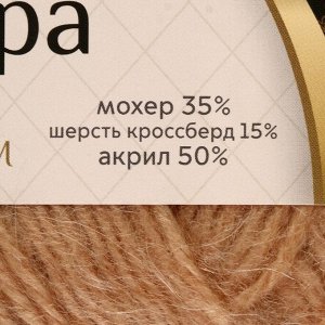 Пряжа "Ангара" 35% мохер 15% шерсть, 50% акрил 250м/100гр (005 бежевый)