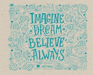 Imagine. Dream. Believe. Always. Скетчбук (230х180мм, офсет 160 гр., 40 страниц, евроспираль)