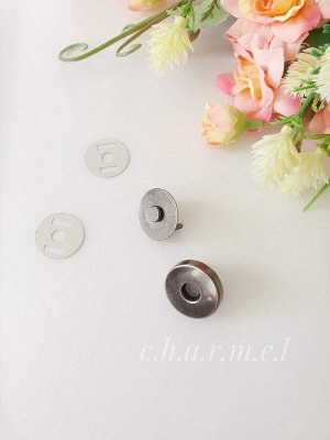 Кнопка магнитная диаметр 18 мм, черный
