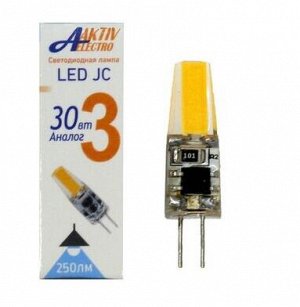 Лампа светодиодная LED-G4-Regular 3Вт 12В G4 4000К 250Лм