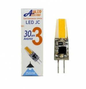 Лампа светодиодная LED-G4-Regular 3Вт 220-240В G4 3000К 250Лм