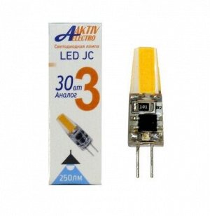 Лампа светодиодная LED-G4-Regular 3Вт 12В G4 3000К 250Лм