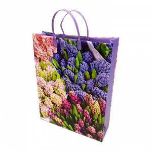 Пакет сумка размер 32*40см "Сиреневые цветы"