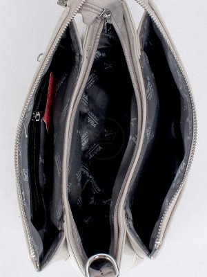 Сумка женская искусственная кожа Vishnya-21580,  3отд,   плечевой ремень,  св.серый SALE 246298