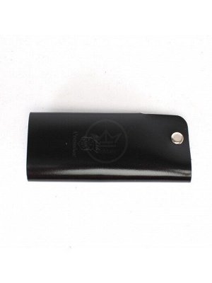 Футляр для ключей Premier-К-902 (кольцо+карабин)  натуральная кожа черный гладкий (89)  228945
