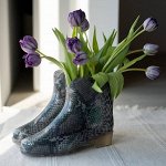 Женские ботильоны Nordman Fleur цвет рептилия серая