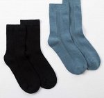 Набор детских носков 2 пары &quot;Бамбук&quot;,чёрн/син