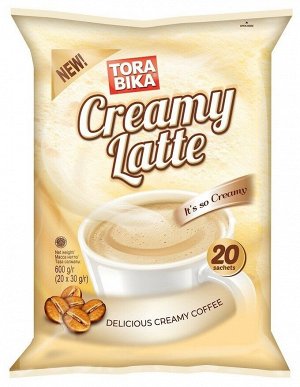 Кофе Tora Bika Сливочный Латте пакет (Индонезия) 30гр.*20 пакетиков