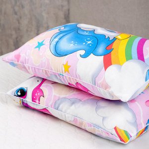 Подушка детская из поплина 50x70 - Карусельки 50х70