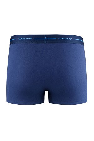 Классические однотонные боксеры UNICONF из премиального гипоаллергенного хлопка с добавлением эластана. Брендированная пришивная резинка из микрофибры в цвет изделия обеспечивает терморегуляцию и комф