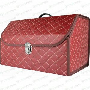Органайзер Carfort Cube 100, в багажник, 510х280х300мм, коричневый, с прострочкой, арт. CF-9100