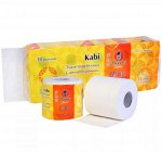 Бумага туалетная &quot;Maneki&quot; Kabi 3 слоя, 280 л., 39.2 м, гладкая, белая с ароматом Ромашки, 10 р/упак