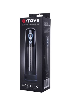 Помпа для пениса TOYFA  A-Toys Acrilic, силикон, чёрный, 26 см