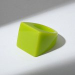Кольцо пластик &quot;Квадрат&quot;, цвет салатовый