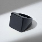 Кольцо пластик &quot;Квадрат&quot;, цвет чёрный