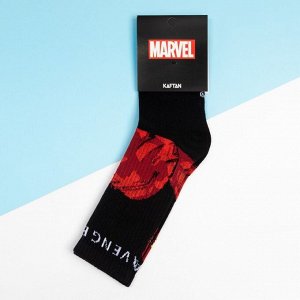 Носки «Железный человек», MARVEL, цвет чёрный.