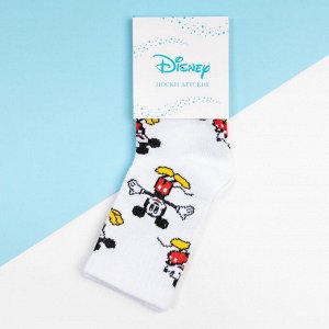 Носки «Микки Маус», Disney, цвет белый.