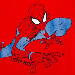 Футболка MARVEL «Человек паук», рост 122-128 (34), цвет красный/чёрный