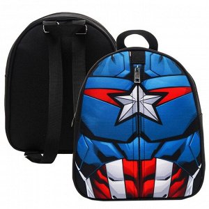 Рюкзак детский "Капитан Америка" на молнии, 23х27 см, Мстители