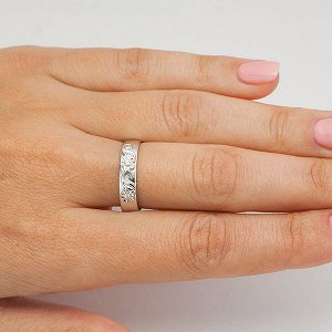 Обручальное кольцо с бесцветными фианитами - 572