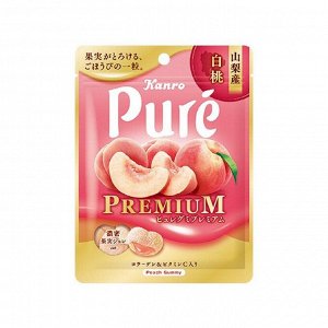 Kanro Pure Gummy Peach (жевательный мармелад, ПЕРСИК), 54гр