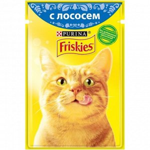 Влажный корм FRISKIES для кошек, лосось в подливе, 85 г