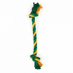 Грейфер канатный Doglike Dental Knot 2 узла, желтый/зеленый, 330 x 40 x 40 см
