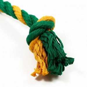 Грейфер канатный Doglike Dental Knot 2 узла, желтый/зеленый, 330 x 40 x 40 см