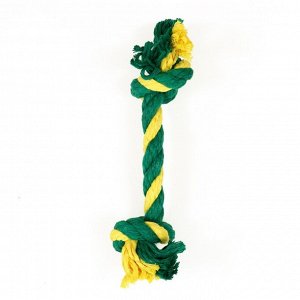 Грейфер канатный Doglike Dental Knot 2 узла, 200*40*40, желтый/зеленый