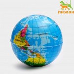 Мячик зефирный &quot;Карта мира&quot;, 6,3 см, 1 шт