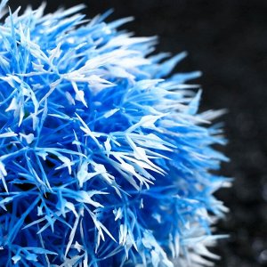 Растение - шар для аквариума, 13 см, синее